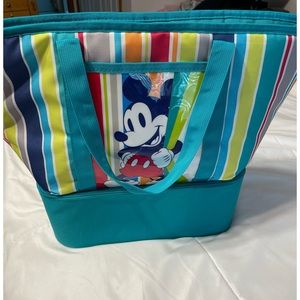 Disney Store colorful Mickey insulated picnic/tote bag